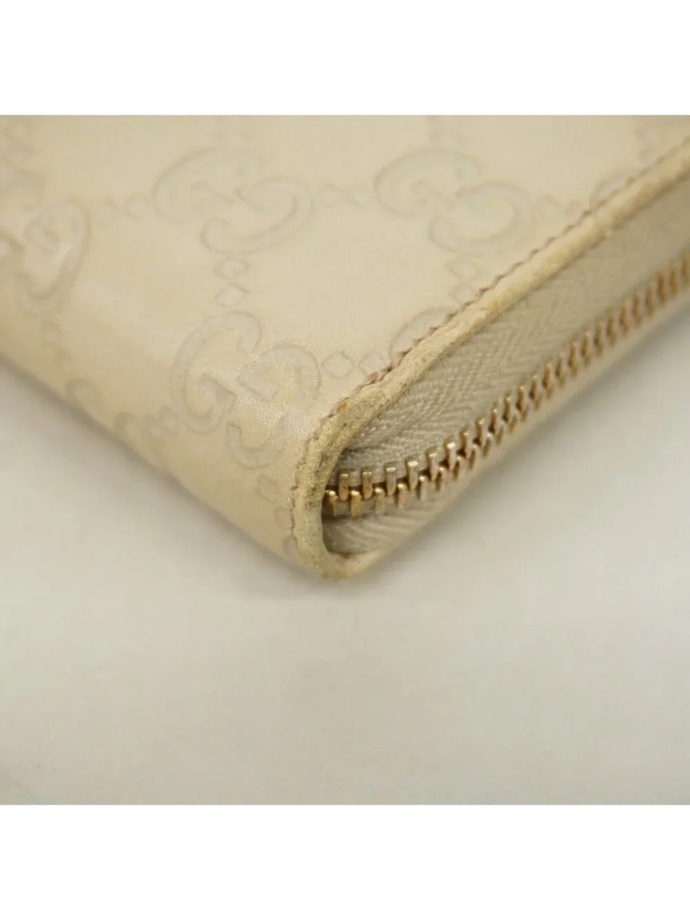 ★SOLD★ Gucci Wallet Guccissima Leather Beige Gold - Picture 5 of 7